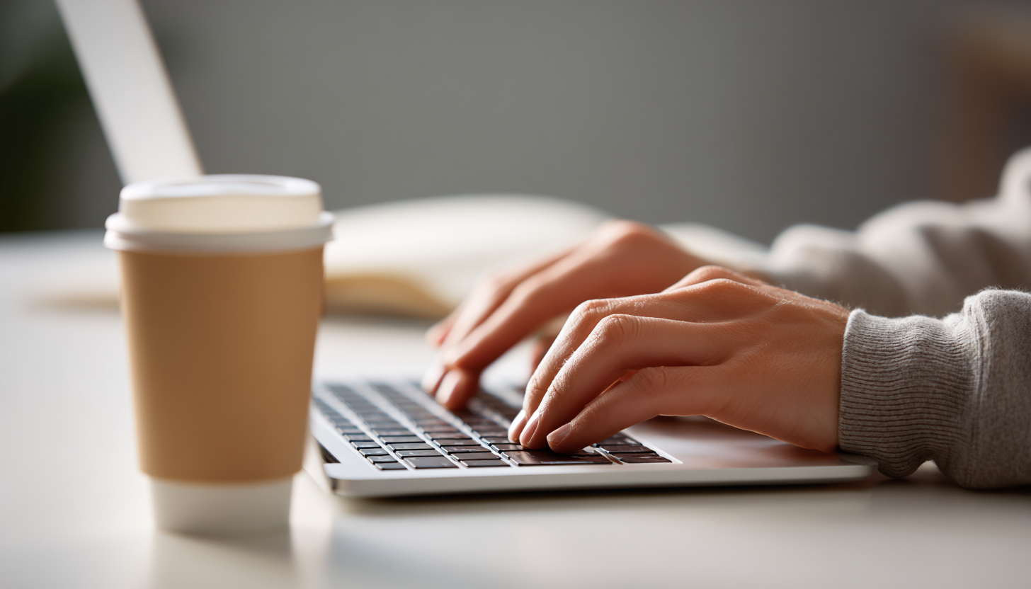 Confident student engaging with online learning content